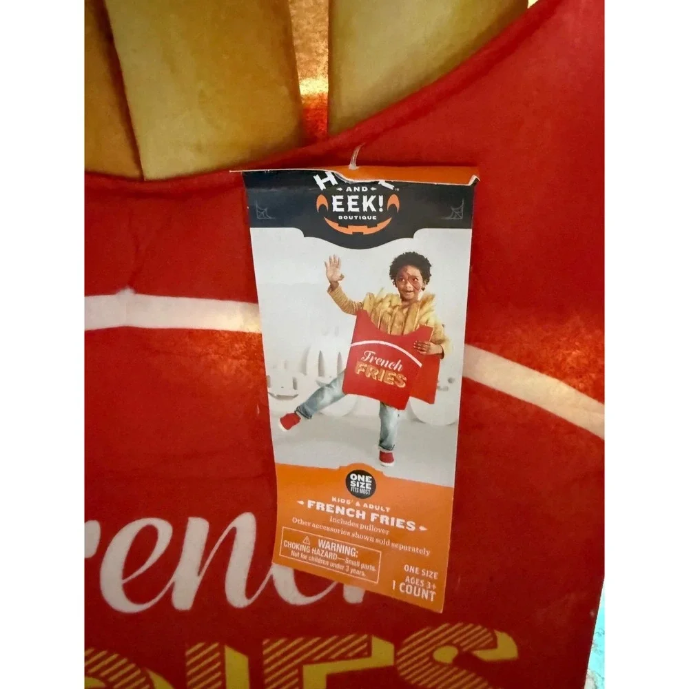 One size adult / kids French fries costume